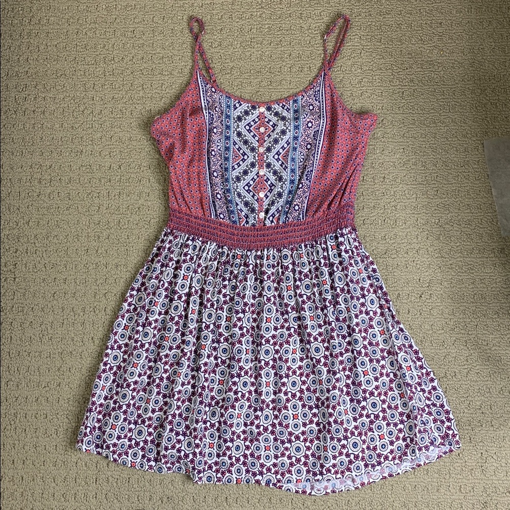 Aeropostale Bethany Mota boho-style summer dress with a bandana floral print.
